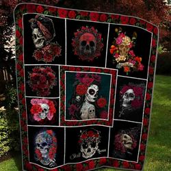 Skull Quilt Blanket Dhc13122589Vt and Home Decor