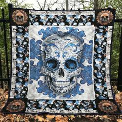 Skull Quilt Blanket Ver 65  Quilt and Home Decor