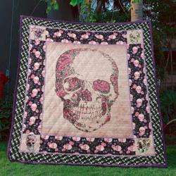 Skull Quilt Blanket Ver 67  Quilt and Home Decor