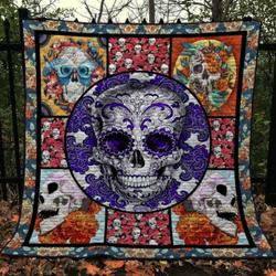 Skull Quilt Blanket Ver 69  Quilt and Home Decor