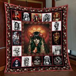 Skull Quilt Blanket Ver 74  Quilt and Home Decor