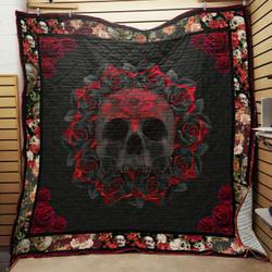 Skull Quilt -Bt09_1806  Quilt and Home Decor