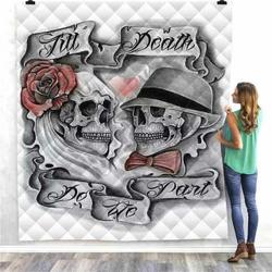 Skull Skeleton Love Blanket N2906 Quilt and Home Decor