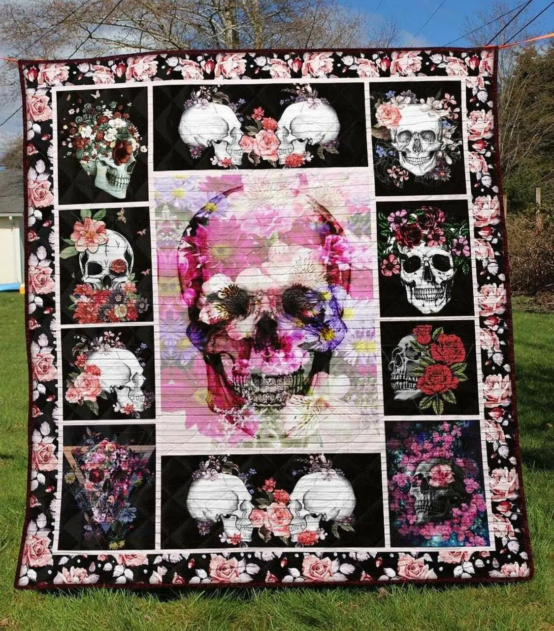 Skull TU040726A TBG Quilt Blanket and Home Decor