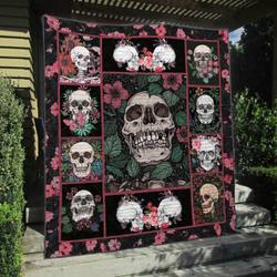 Skull Tu070805C Tbg Quilt Blanket and Home Decor