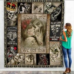 Skull You And Me We Got This Quilt  Dnstyles and Home Decor