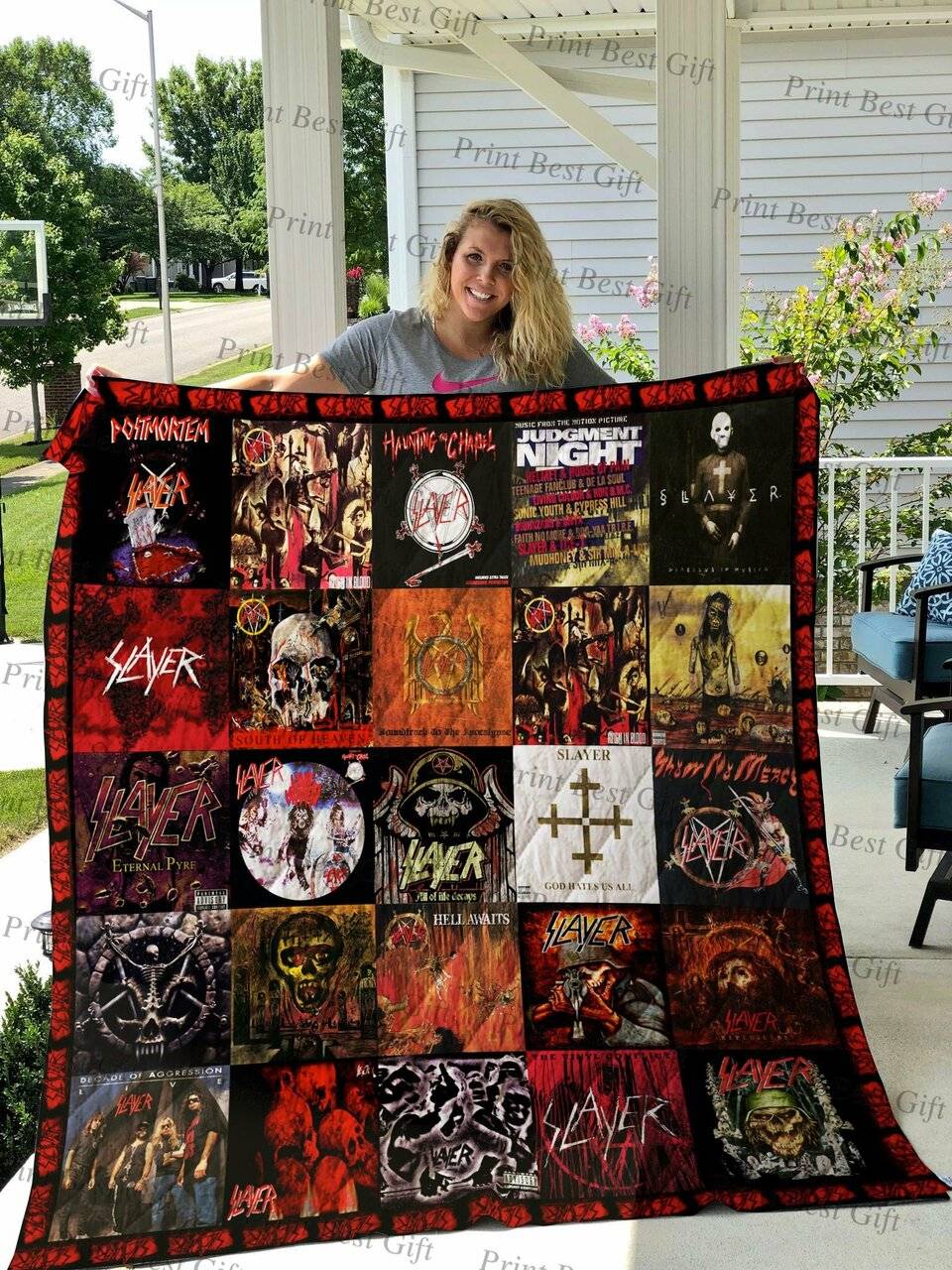 Slayer Albums Cover Poster Quilt Blanket Ver 2 and Home Decor