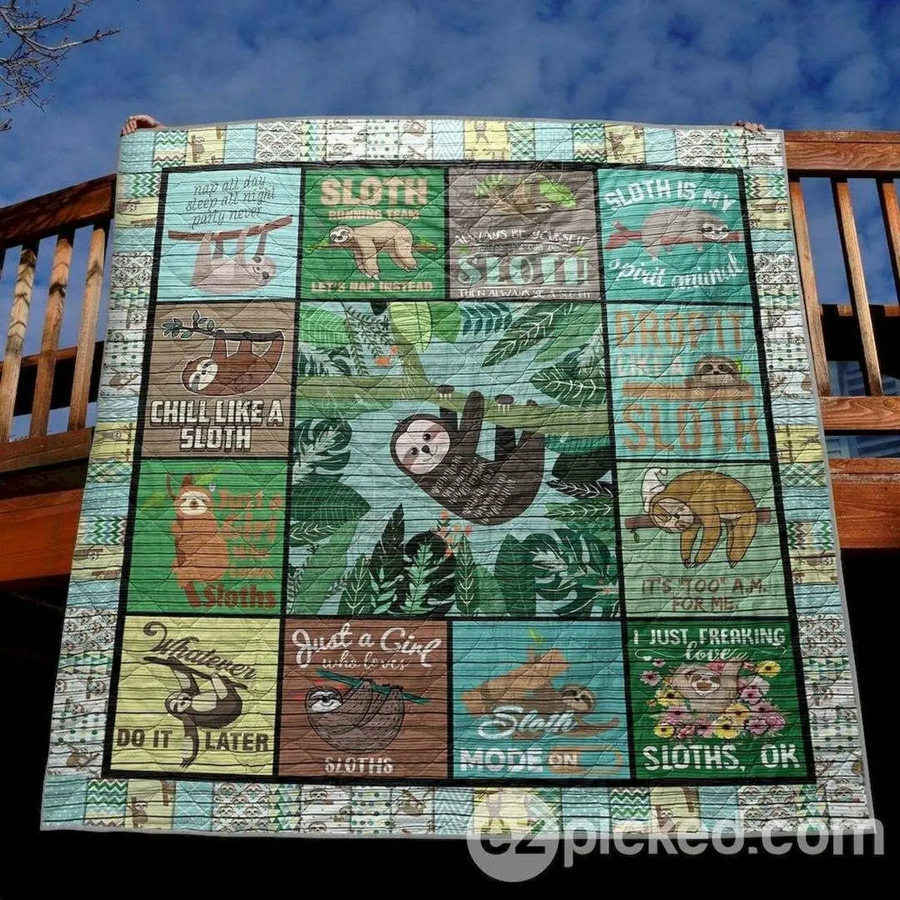 Sleepy Sloth Pk300570 Quilt Blanket and Home Decor