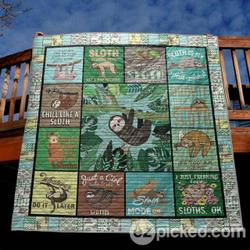 Sleepy Sloth Pk300570 Quilt Blanket and Home Decor