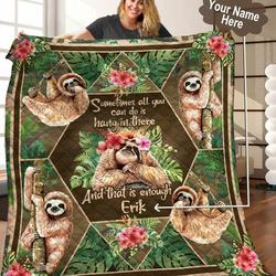 Sloth Personalized Quilt Blanket C9B050602TA and Home Decor