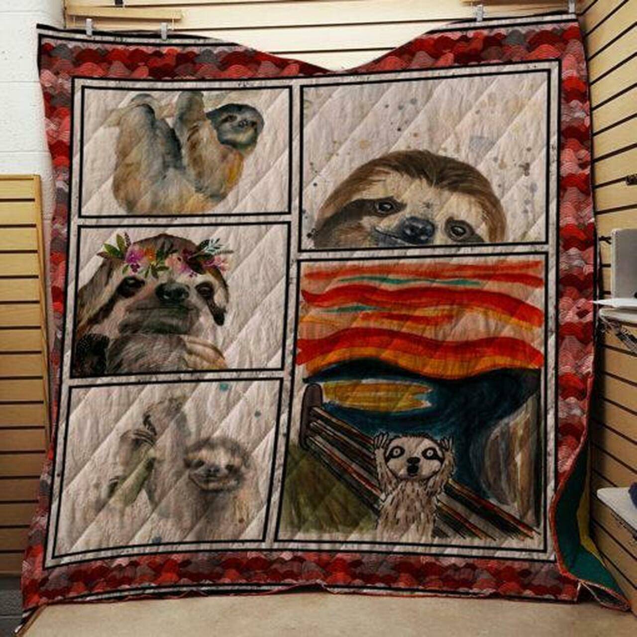 Sloth Quilt Banket V1 and Home Decor