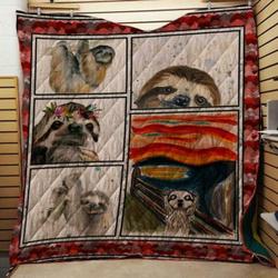 Sloth Quilt Banket V1  and Home Decor