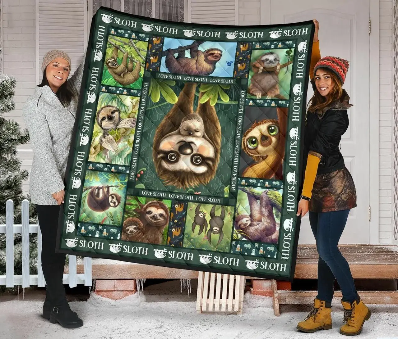 Sloth Quilt Blanket Dhc09121586Dd and Home Decor