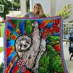 Sloth Quilt Blanket Lukb1X Dhc0301830Dd and Home Decor