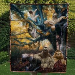 Sloth Tree Quilt Blanket Dhc02012019Td and Home Decor