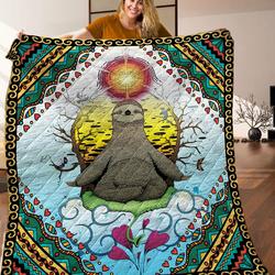 Sloth Yoga Quilt Blanket C9B300506Dl and Home Decor