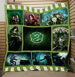 Slytherin House Snack Quilt V3  Quilt and Home Decor