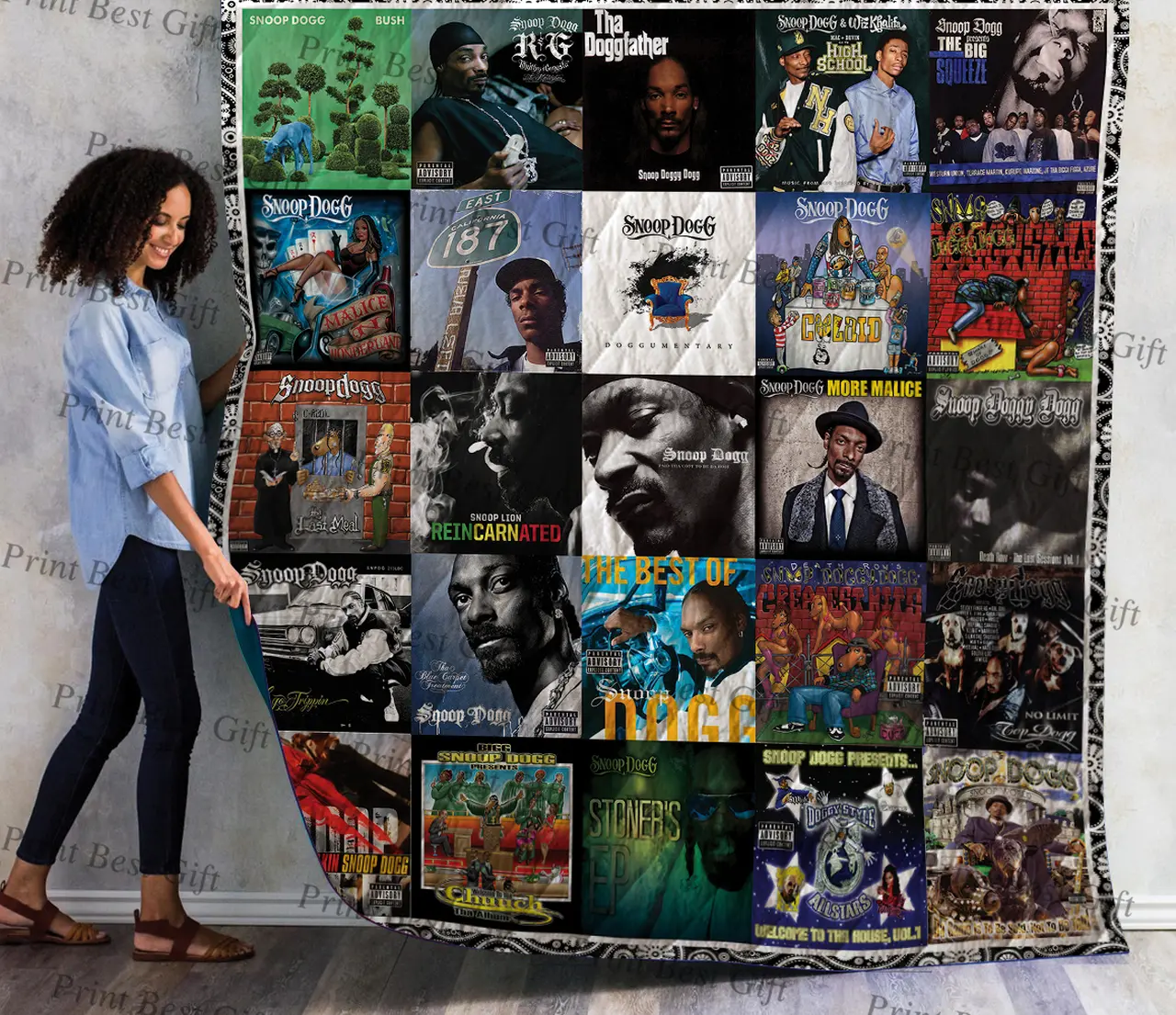 Snoop Dogg Albums Cover Poster Quilt Blanket Ver 2 and Home Decor
