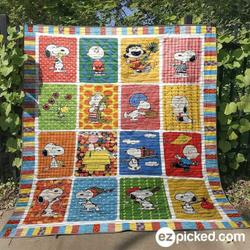 Snoopy 3 Blanket Th1607 Quilt and Home Decor