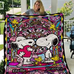 Snoopy And Belle Love Quilt  Quilt and Home Decor