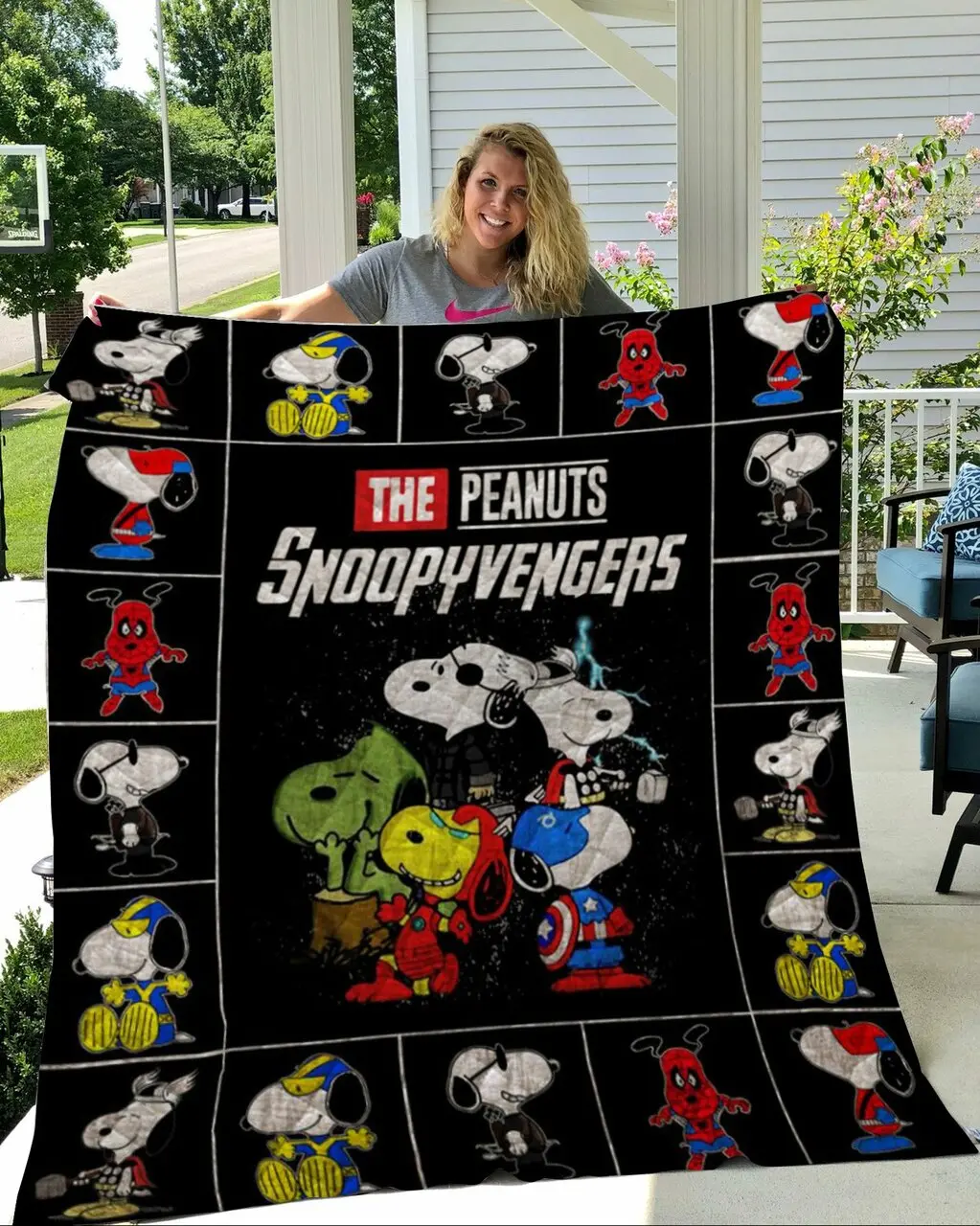 Snoopy Avengers Quilt Quilt and Home Decor