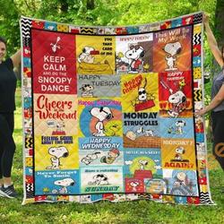 Snoopy Cartoon 3 Blanket TH10072019 Quilt and Home Decor