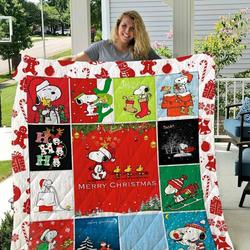 Snoopy Christmas Quilt Blanket and Home Decor