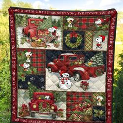 Snoopy Christmas Quilt Home Decor  Quilt and Home Decor
