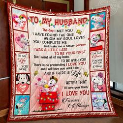 Snoopy Husband All Of My Lasts Quilt Gg and Home Decor