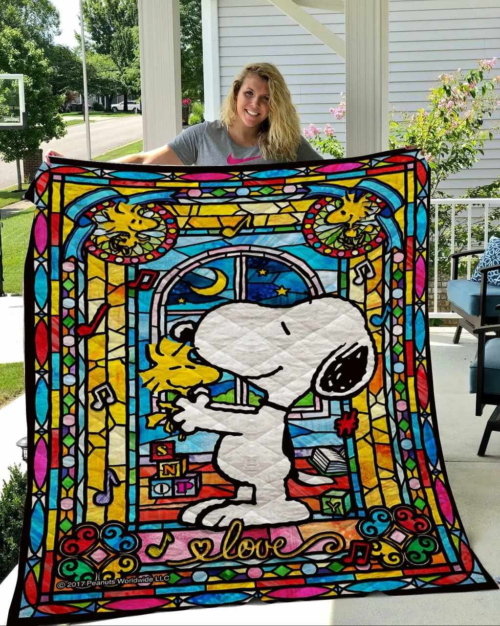 Snoopy Music Love Quilt Quilt and Home Decor