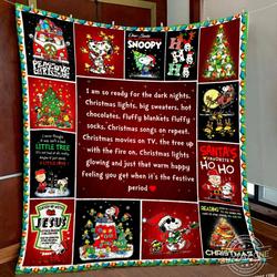 Snoopy Ready For Christmas Quilt Cc and Home Decor