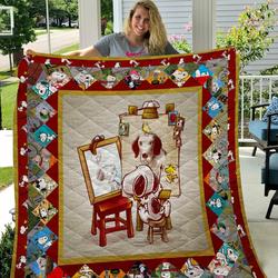 Snoopy Triple Self Portrait Quilt Blanket  Quilt and Home Decor