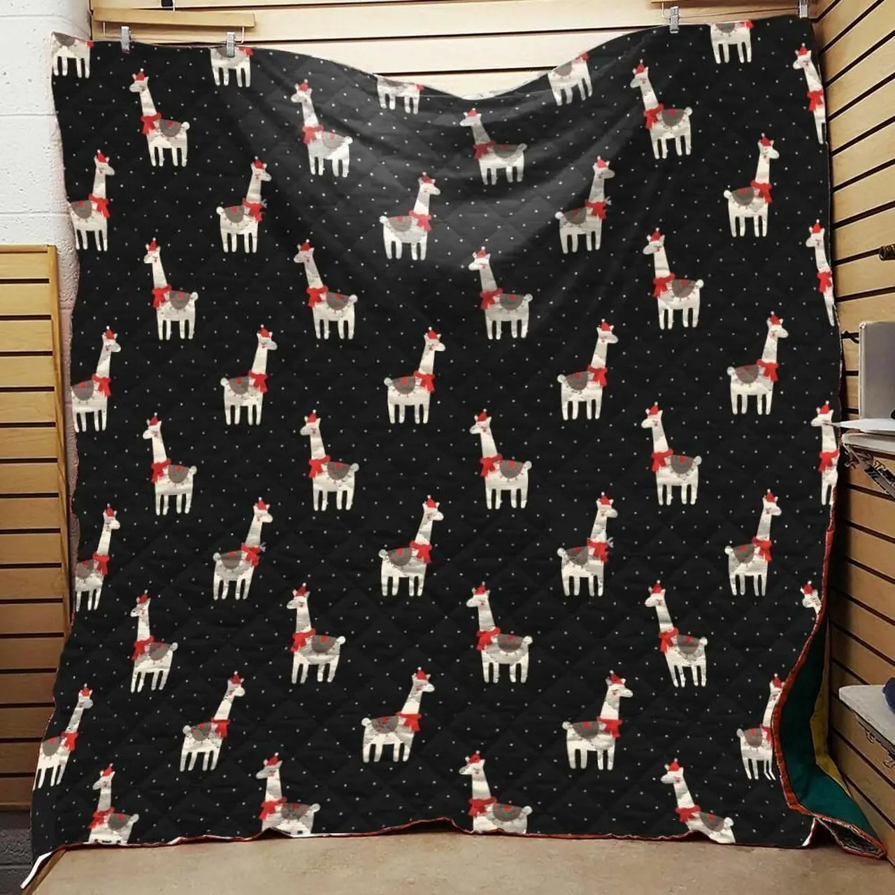 Snow Alpaca Quilt Blanket Great Customized Blanket Gifts For Birthday Christmas Thanksgiving and Home Decor