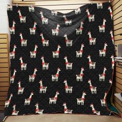 Snow Alpaca Quilt Blanket Great Customized Blanket Gifts For Birthday Christmas Thanksgiving and Home Decor