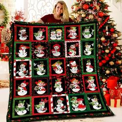 Snowman Bbb161091Dd Quilt Blanket and Home Decor