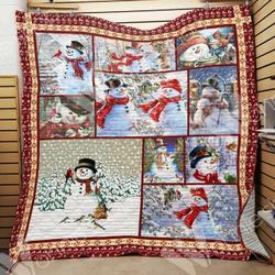 Snowman Christmas Hur Quilt Cysirz and Home Decor
