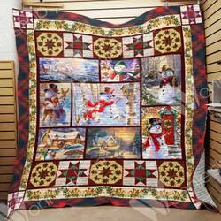 Snowman Christmas Hur Quilt jx and Home Decor