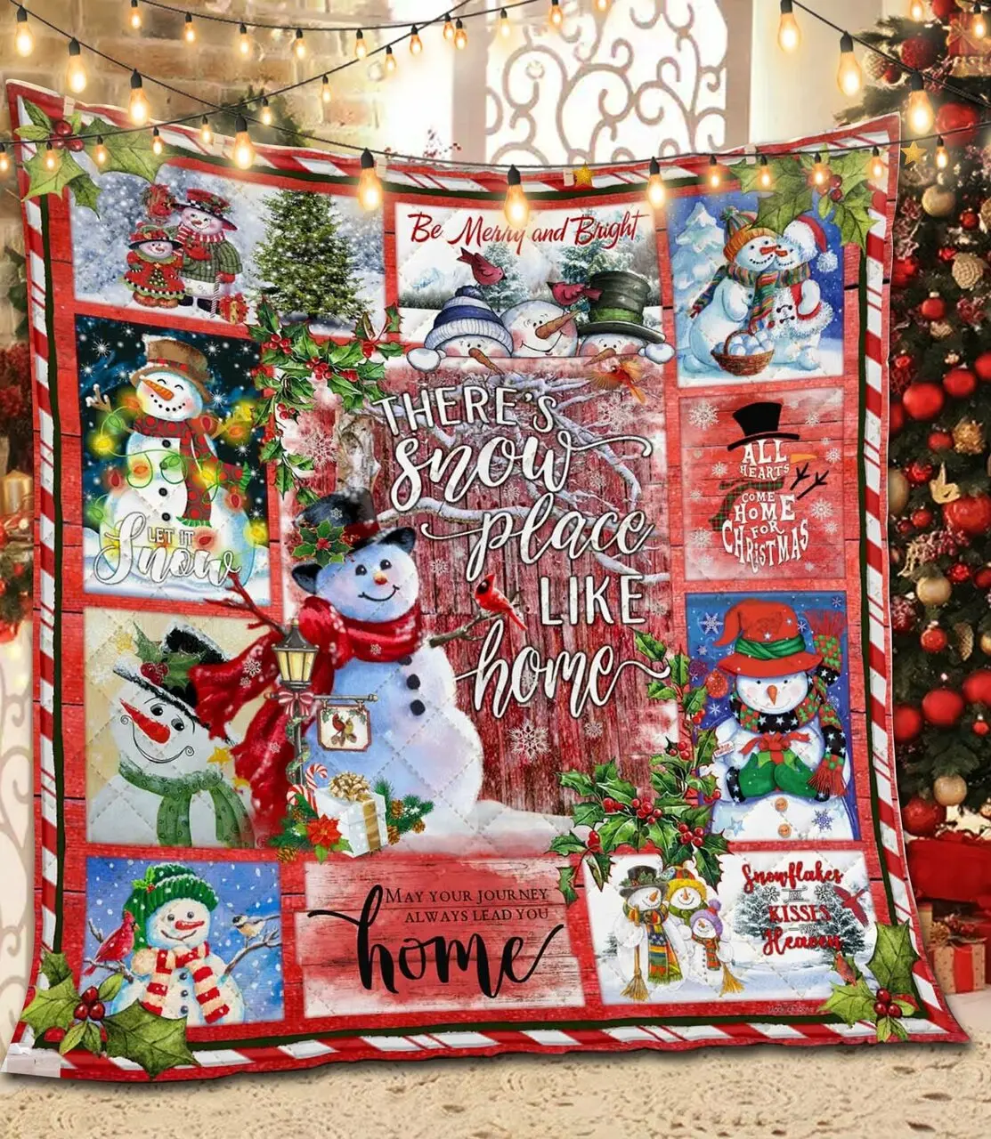 Snowman Dac261010 Quilt Blanket and Home Decor