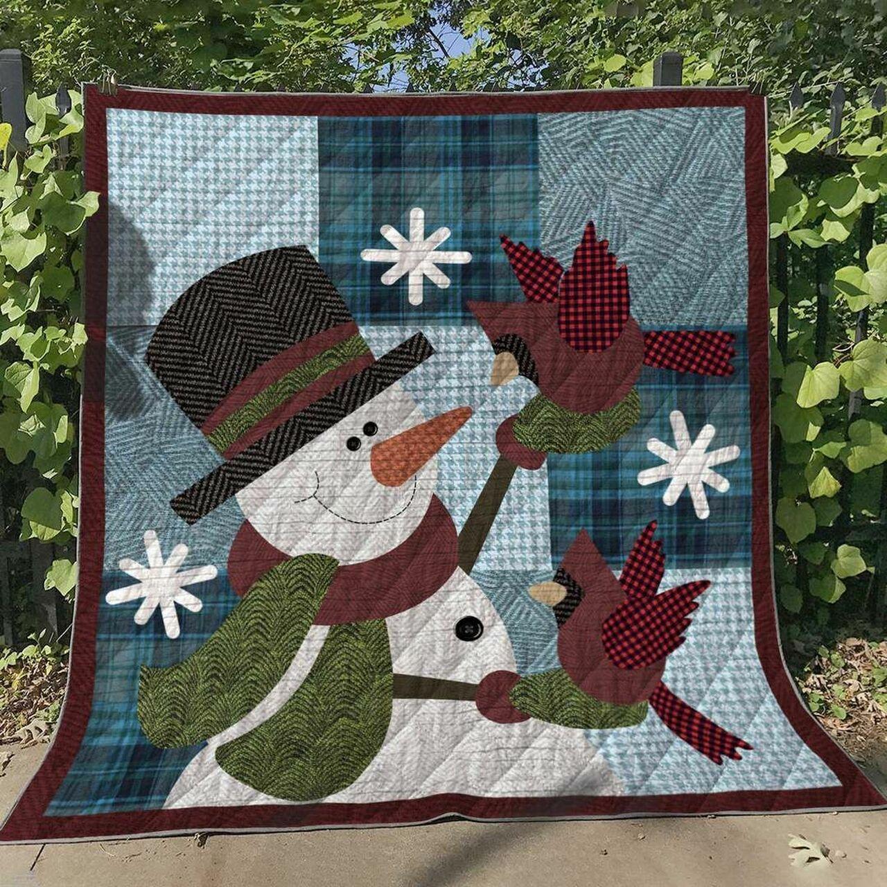 Snowman Hm130621 Quilt Blanket and Home Decor