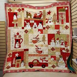 Snowman Lmc161113 Quilt Blanket and Home Decor