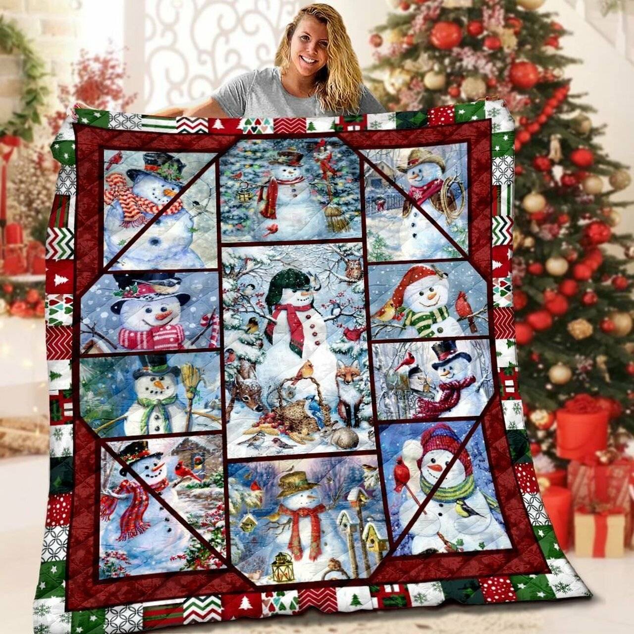 Snowman Lml1910108Dt Quilt Blanket and Home Decor