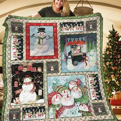 Snowman mk TNT191110NH Quilt Blanket and Home Decor