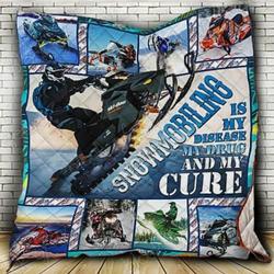 Snowmobile Cl18100656Mdq Quilt Blanket and Home Decor
