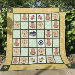 Soccer Dd190714B Quilt Blanket and Home Decor