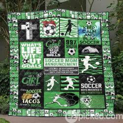 Soccer Girl Quilt Blanket Yhp8  Quilt and Home Decor