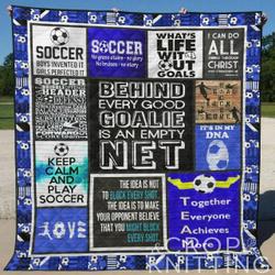 Soccer I Can Do All Things Through Christ Who Strengthens Me Quilt Blanket Great Customized Blanket Gifts For Birthday Christmas Thanksgiving and Home Decor