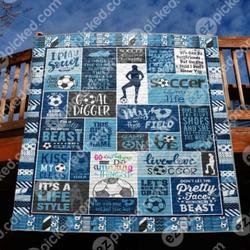 Soccer Is My Life Quilt Blanket Aq55  Quilt and Home Decor