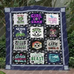 Soccer Is My Life Quilt Blanket No96  Quilt and Home Decor