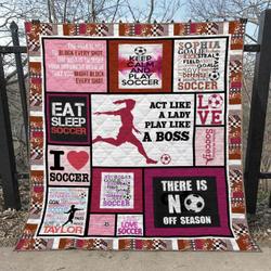 Soccer Li110703A Quilt Blanket and Home Decor