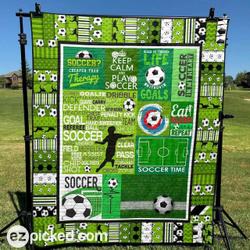 Soccer Player Pk270520 Quilt Blanket and Home Decor